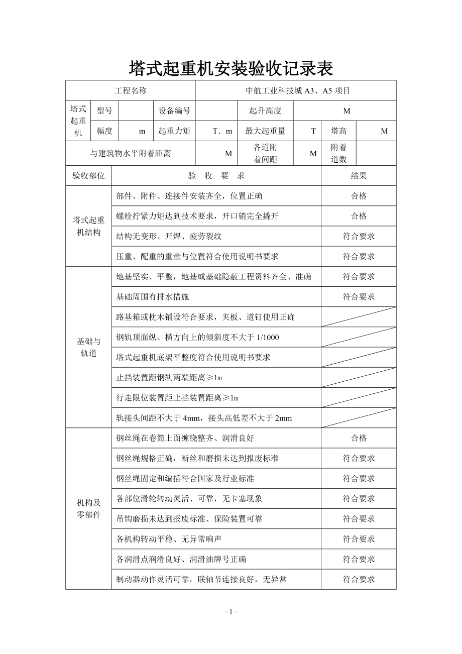 电动单梁起重机验收表(10吨电动单梁起重机参数)